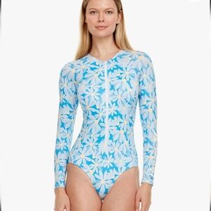 Hurley Long Sleeve Womens One Piece Swimsuit/Bathing Suit. NWT